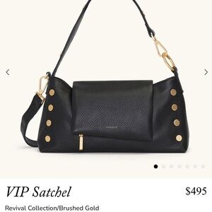 Hammitt Black Satchel with Gunmetal Gray Accents